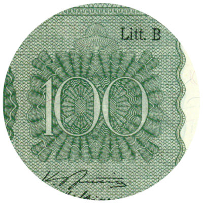 100 Markkaa 1945 Litt.B